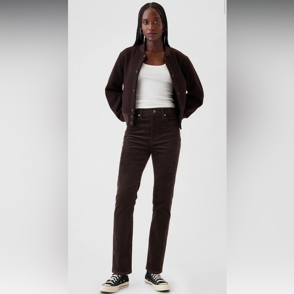 GAP | women's W26 dark brown vintage slim mid rise corduroy high rise pants - Picture 1 of 6